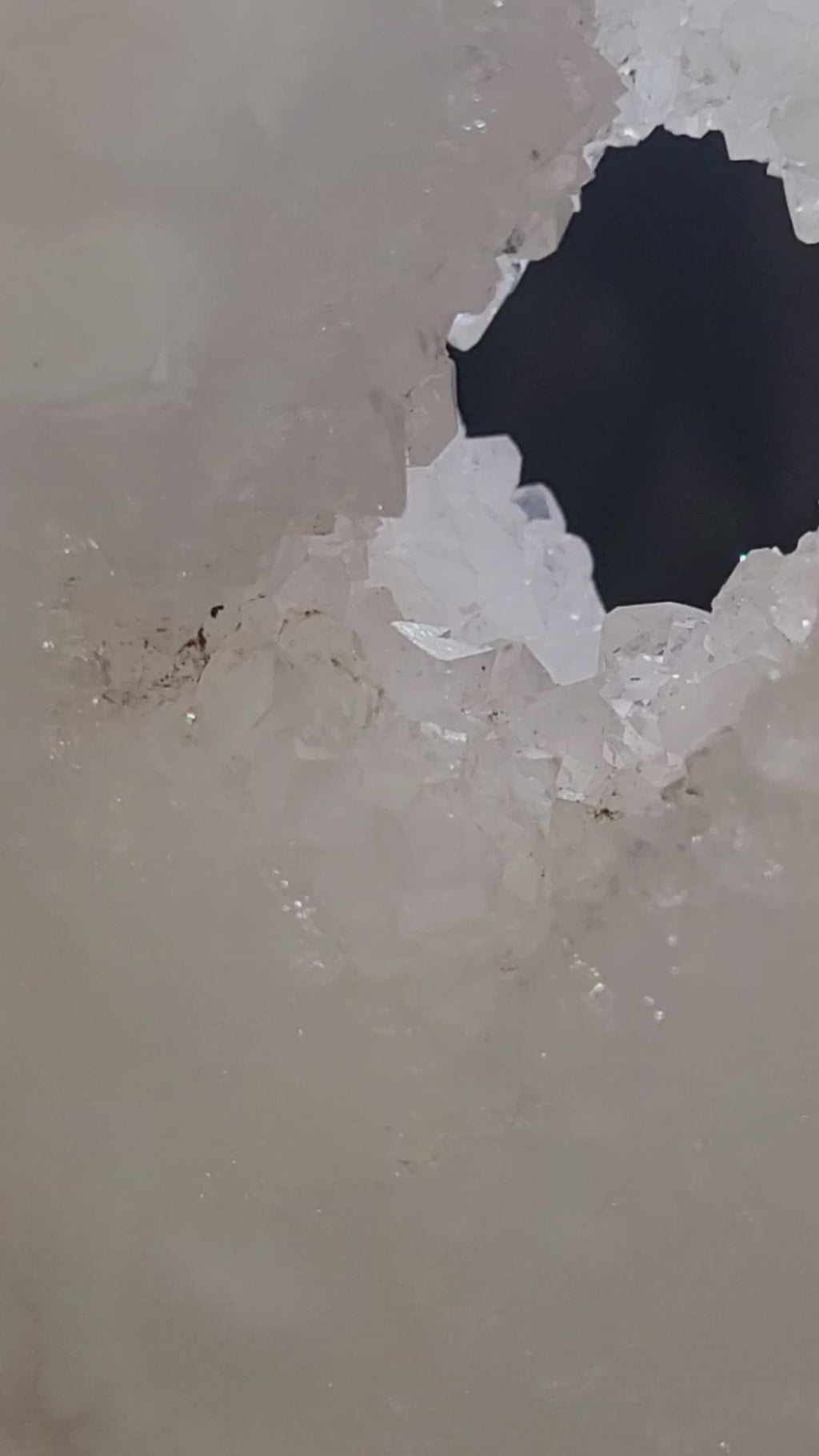 White Plume Agate Freeform • Open Druzy Window