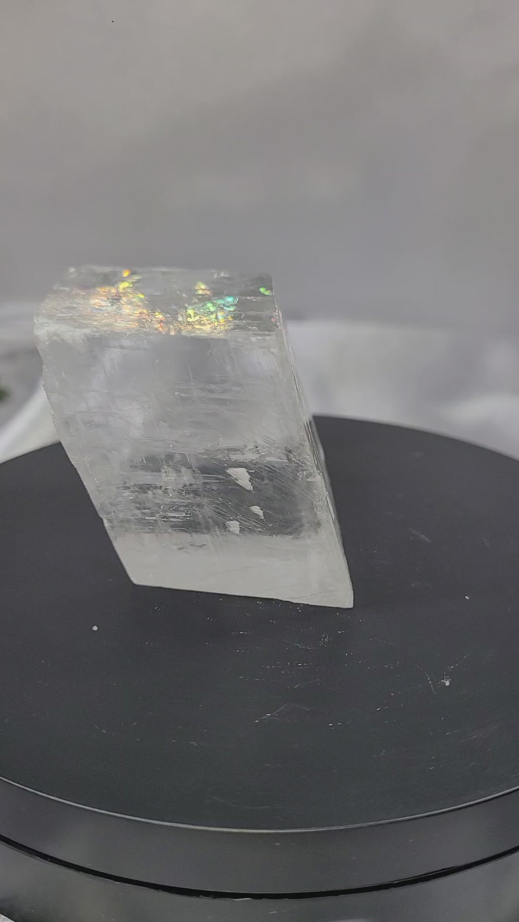 Clear Optical Calcite Cube | Natural Iceland Spar Crystal | 230g