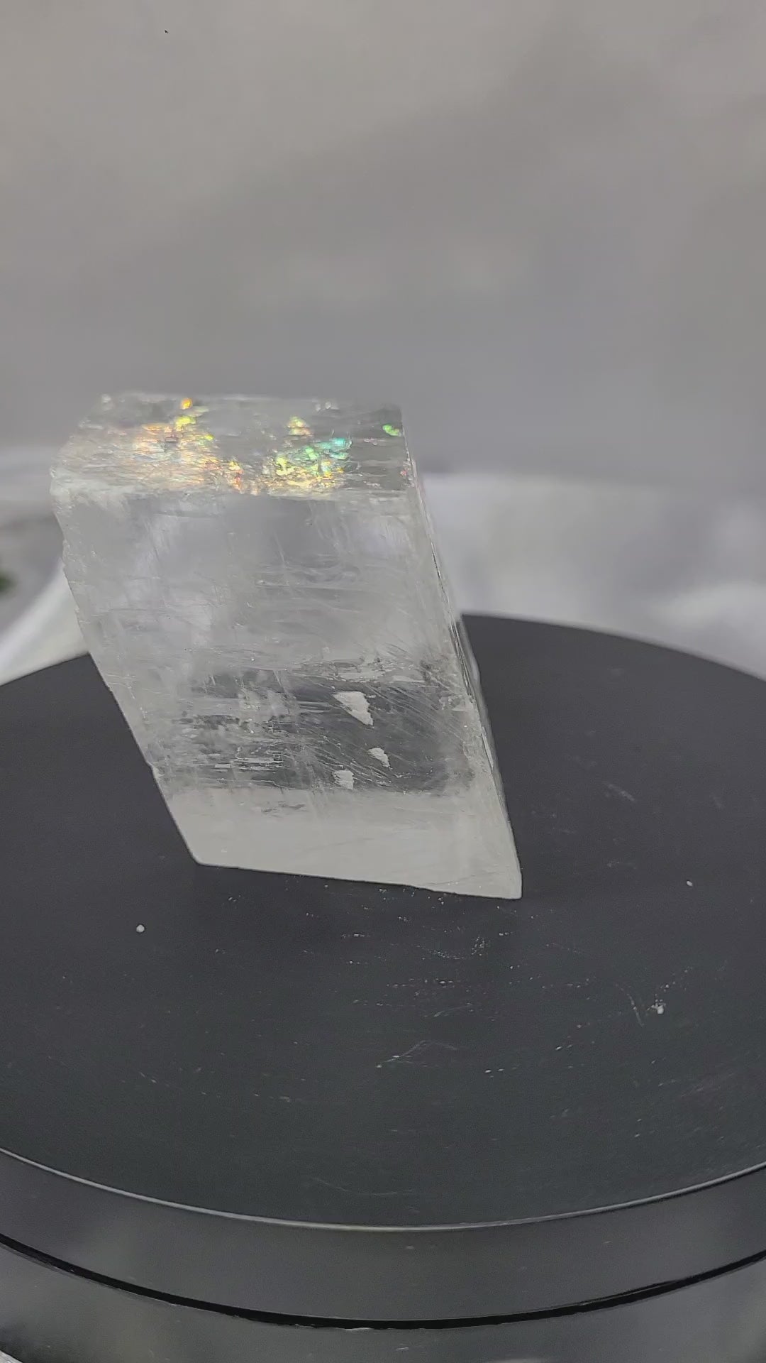 Clear Optical Calcite Cube | Natural Iceland Spar Crystal | 230g