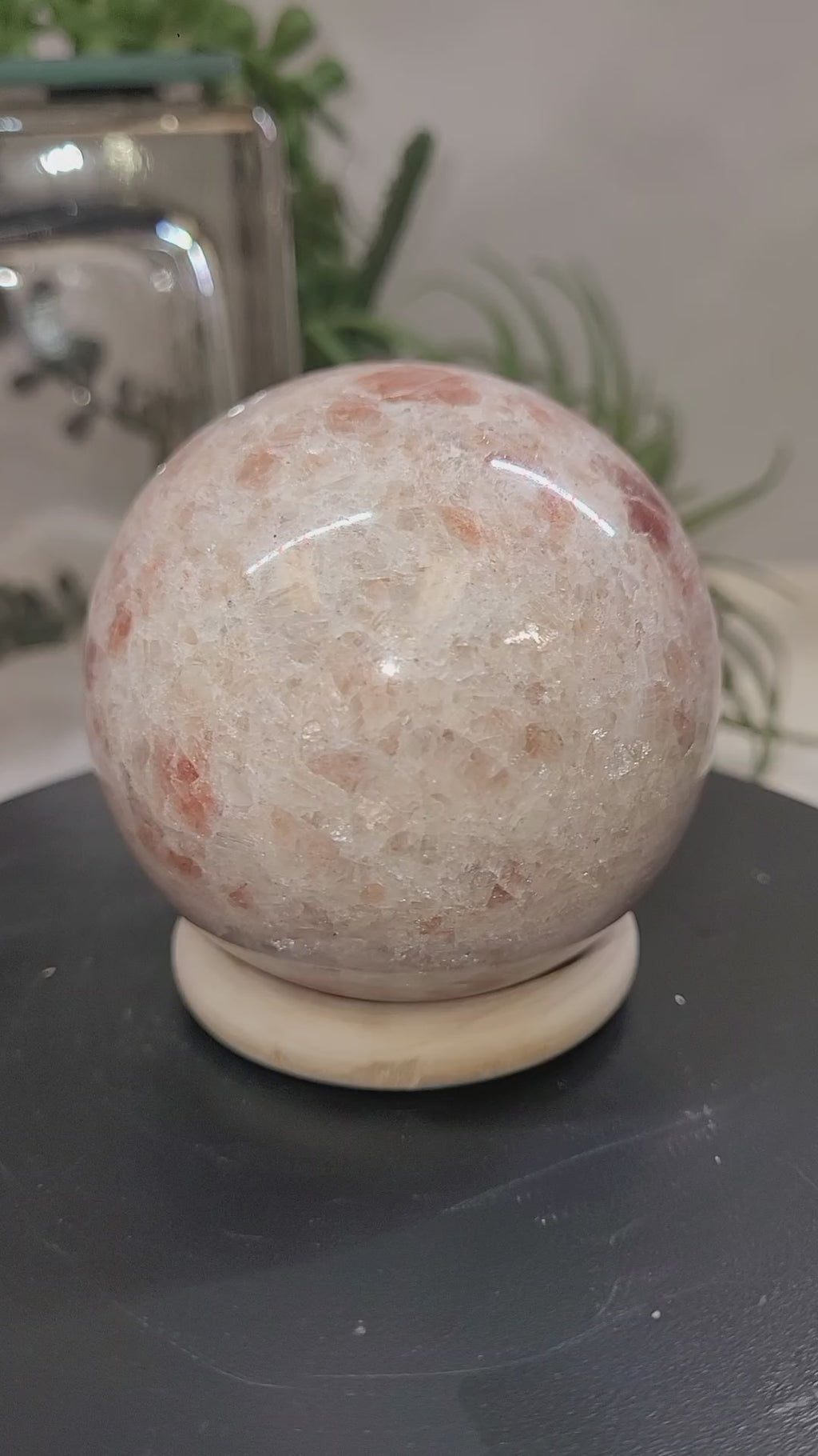 Sunstone Sphere • Copper Flash Feldspar