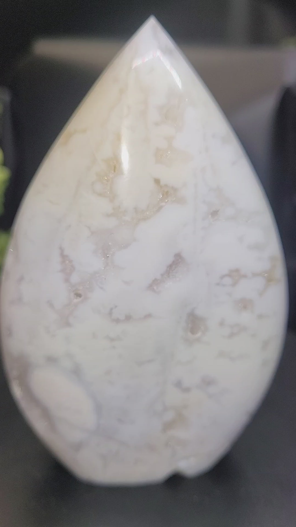 White Plume Agate Flame • Natural Quartz Vugs