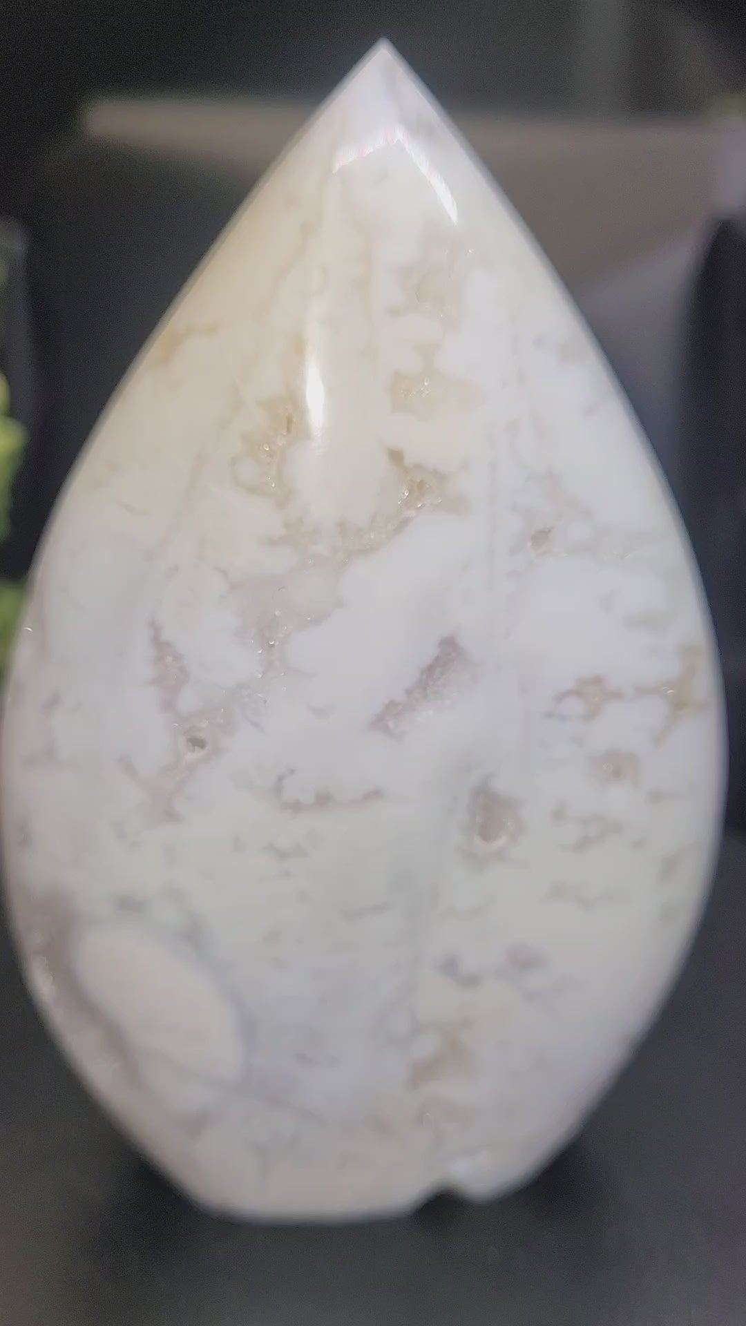 White Plume Agate Flame • Natural Quartz Vugs