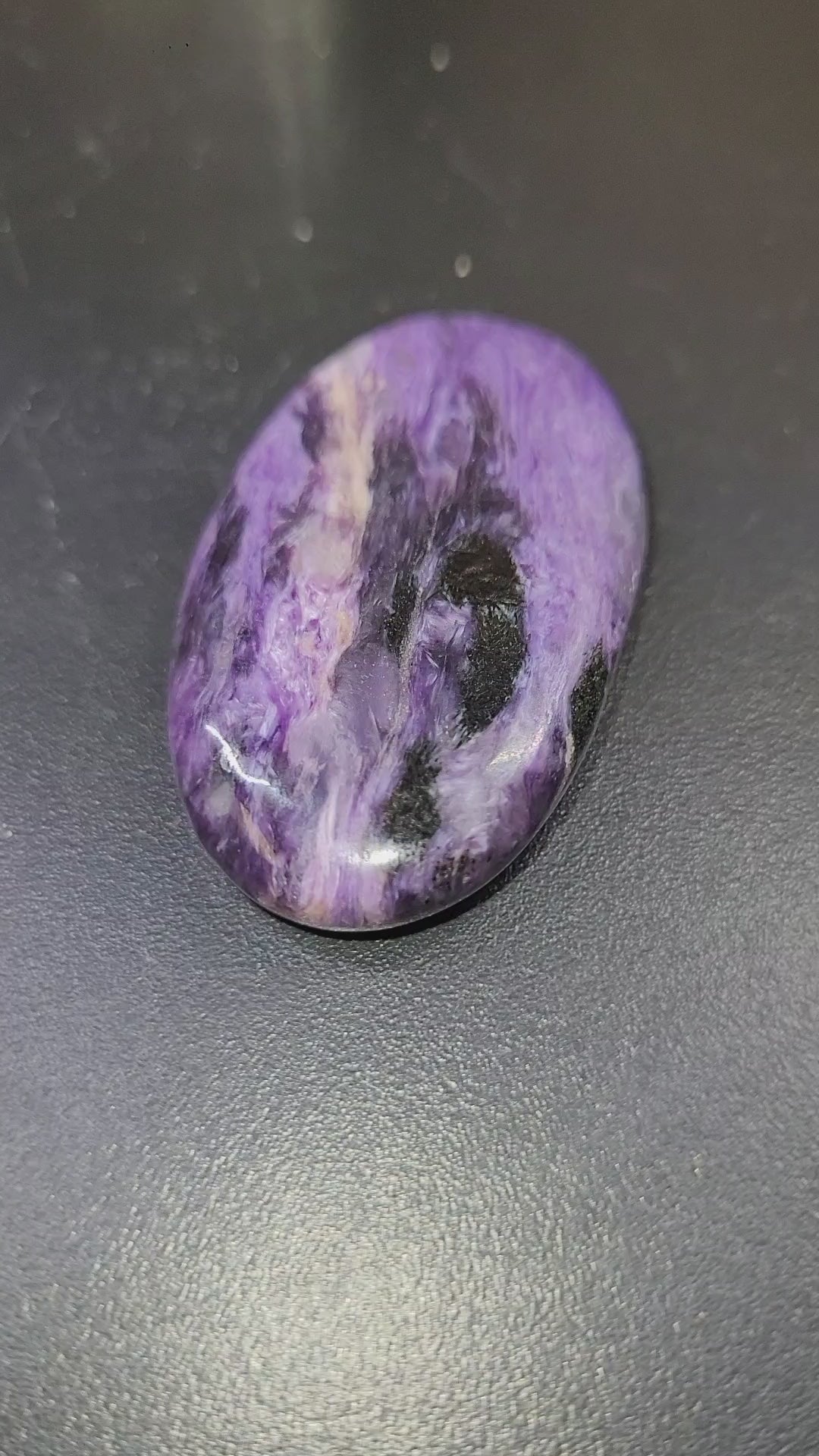 Charoite Mini Palm Stone | Purple Charoite Pocket Crystal
