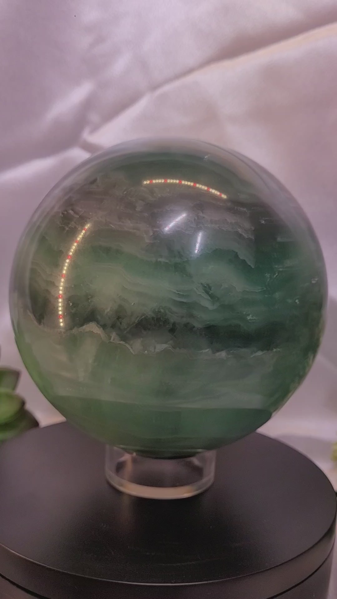 Large Green Fluorite Crystal Sphere