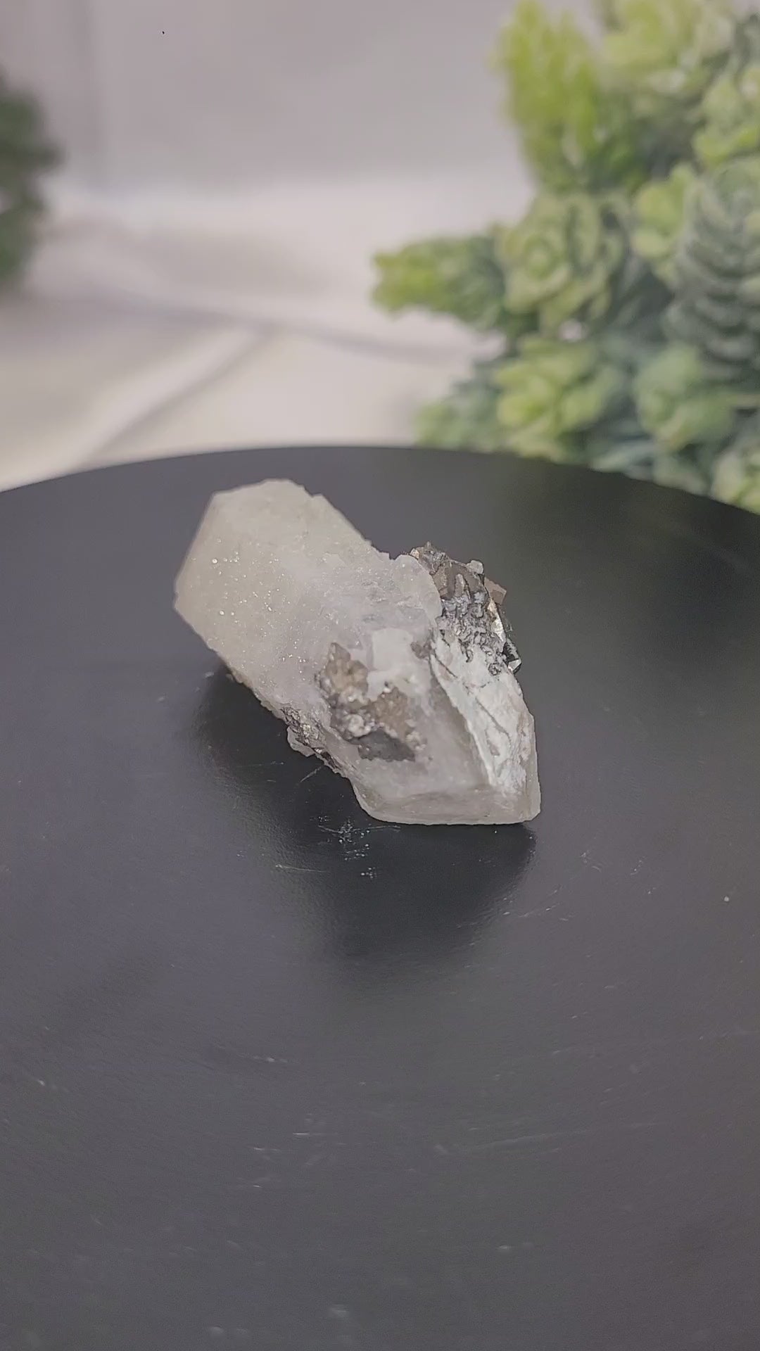 Candle Quartz with Galena • Raw Quartz Crystal Specimen • 31g