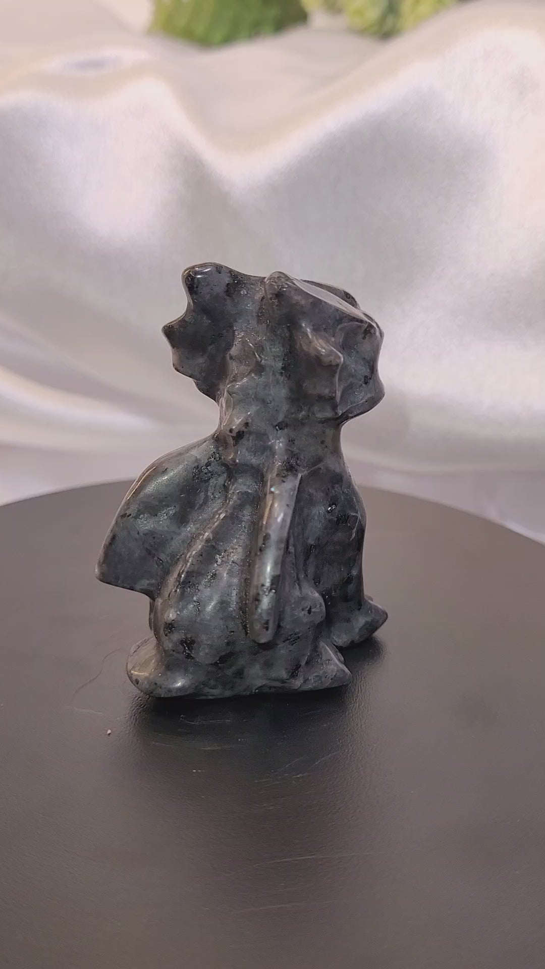 Larvikite Baby Dragon Carving