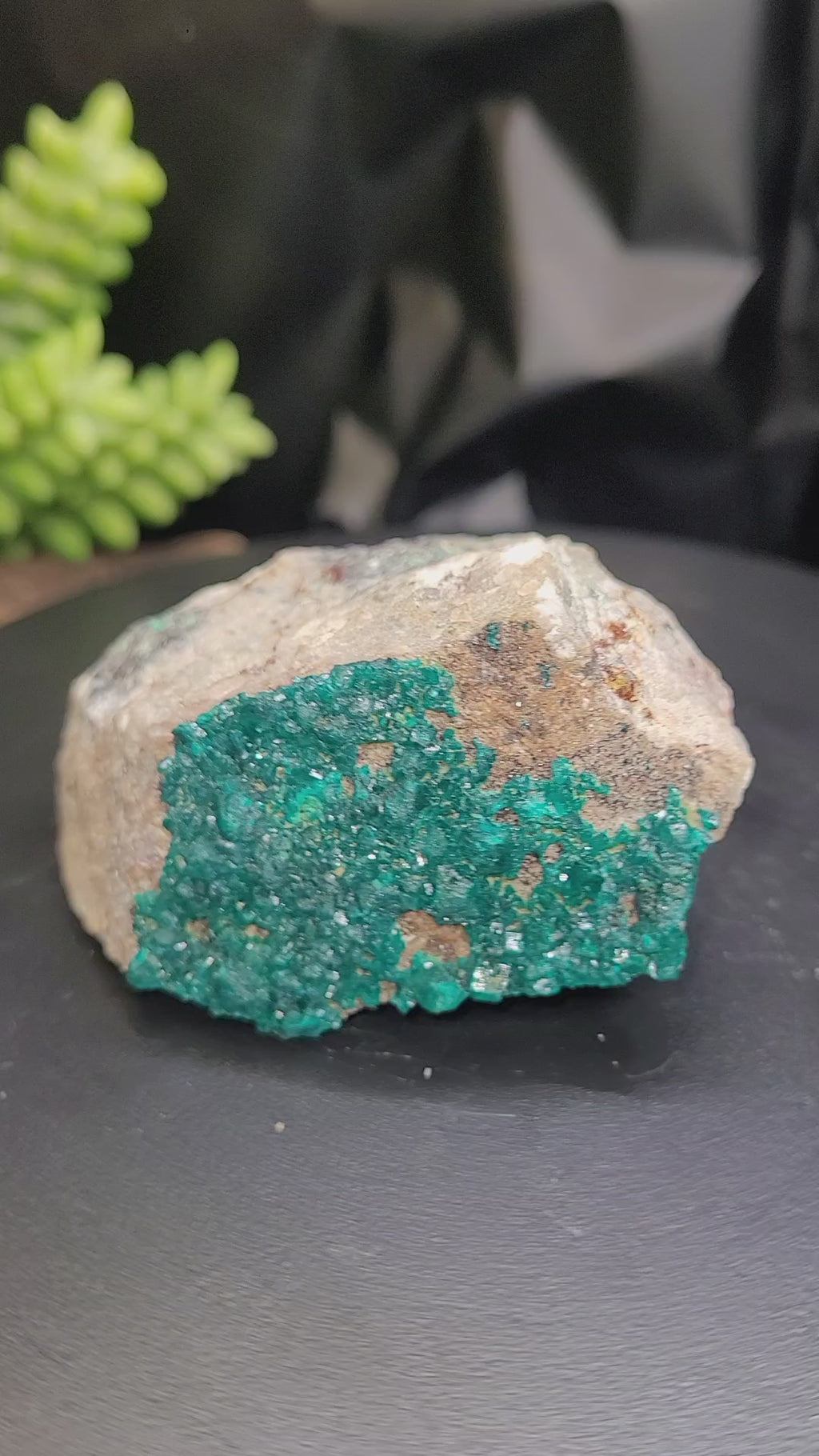 Dioptase Specimen on Matrix