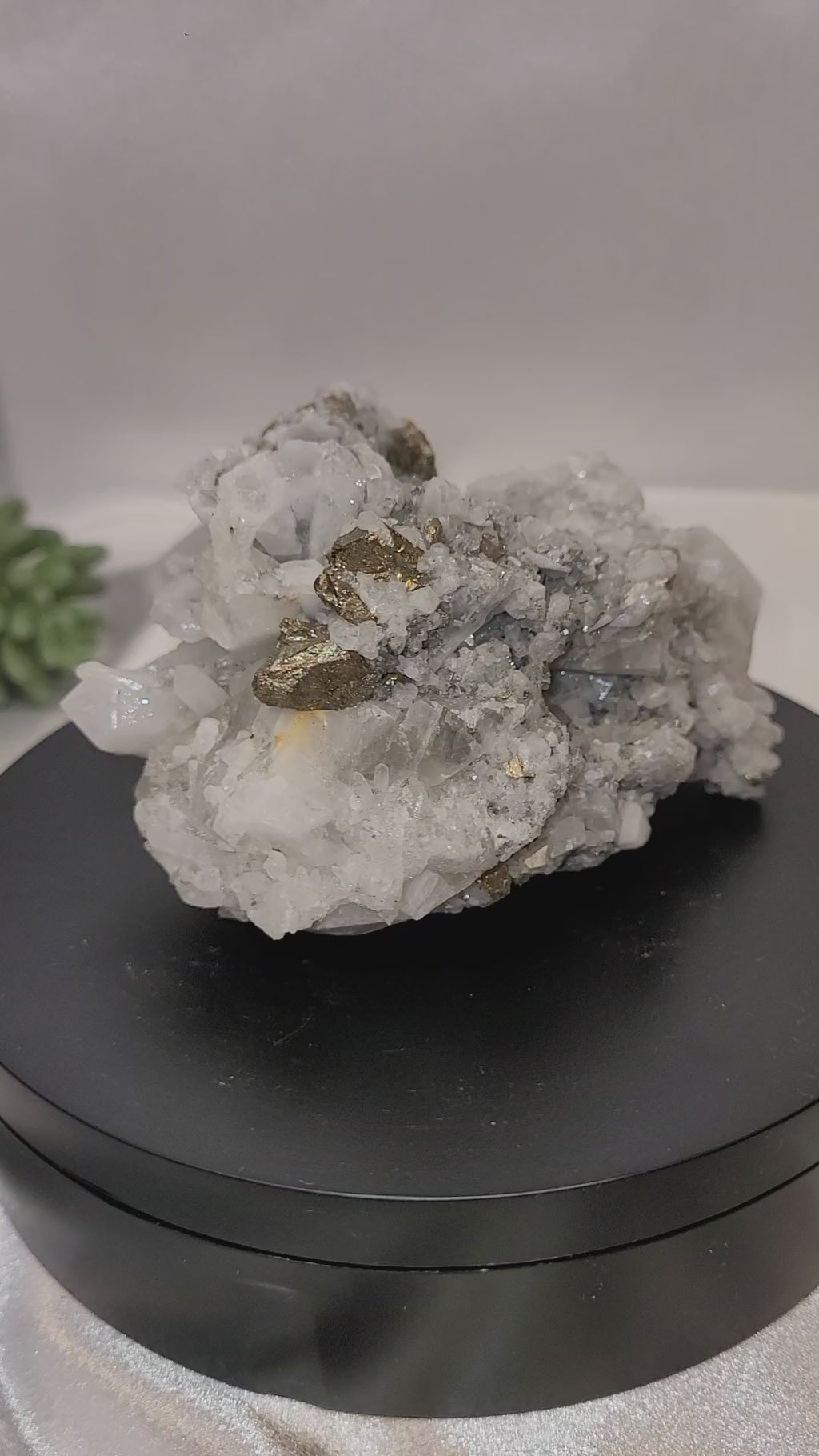 Pyrite with Quartz & Calcite Specimen