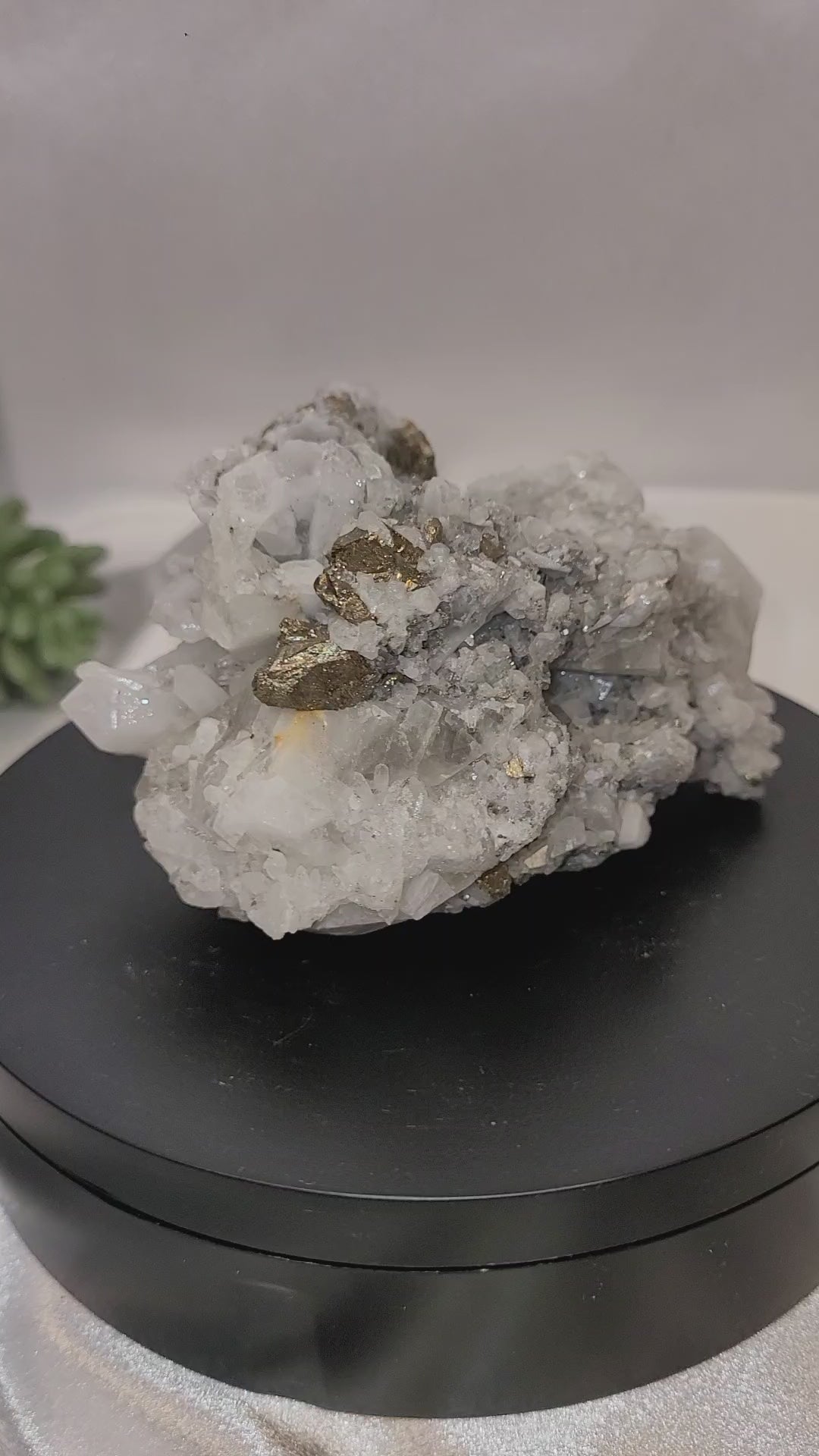 Pyrite with Quartz & Calcite Specimen