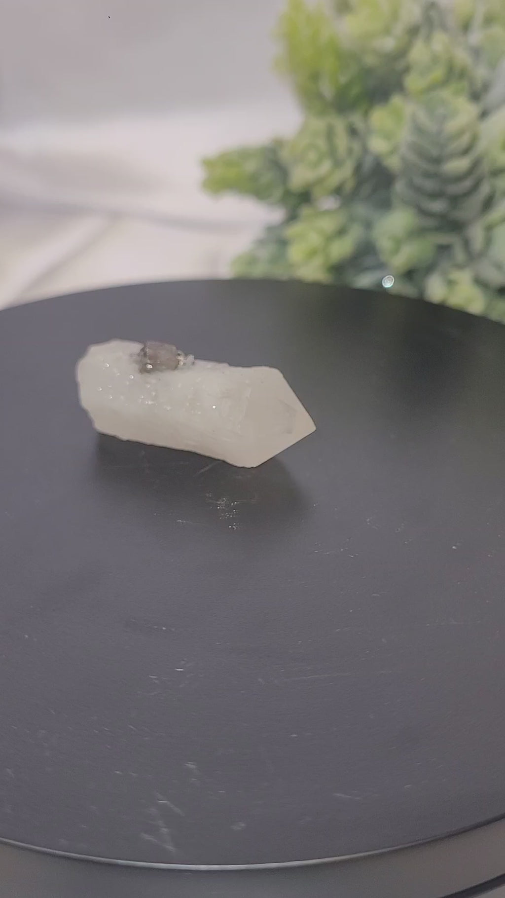 Candle Quartz with Galena • Mini Raw Quartz Crystal Point • 12g
