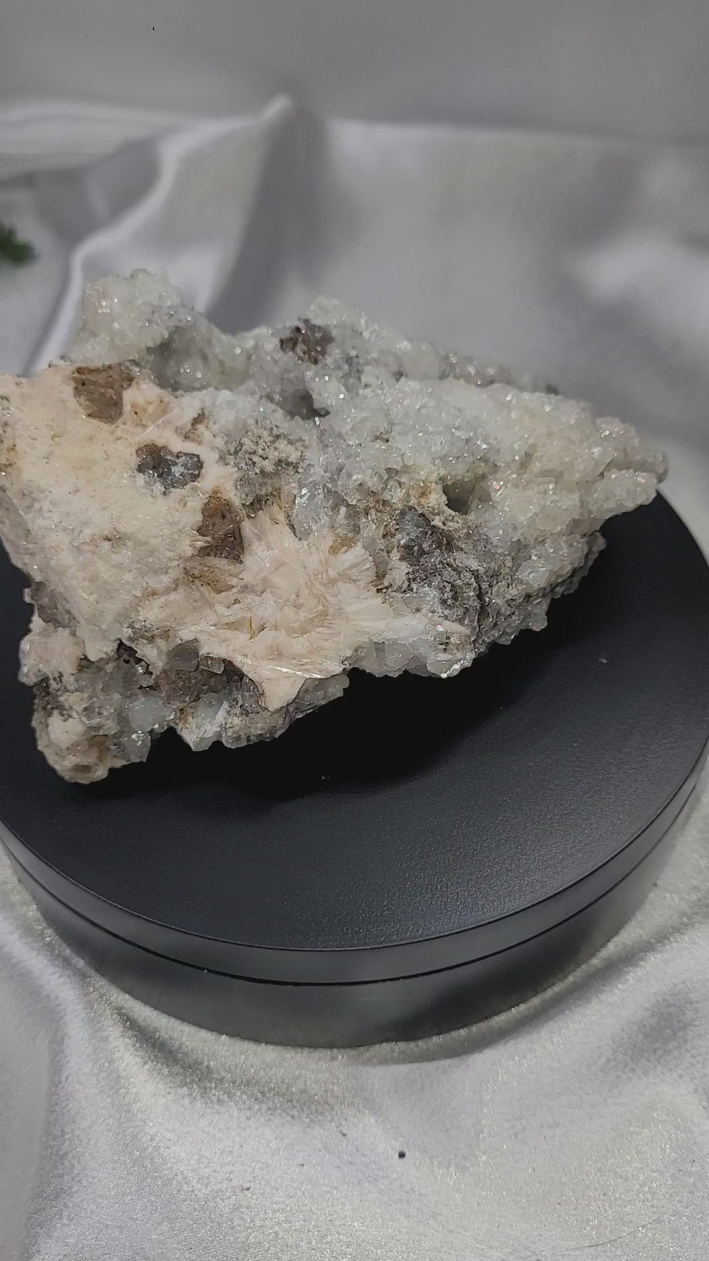White Cave Calcite Crystal Cluster | Natural Druzy Mineral Specimen | 428g
