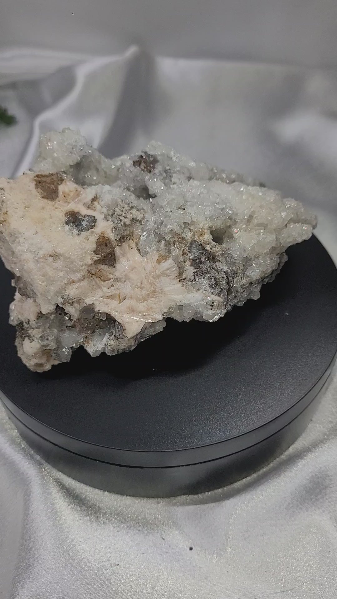 White Cave Calcite Crystal Cluster | Natural Druzy Mineral Specimen | 428g